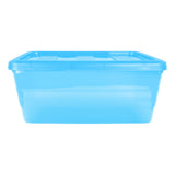 Caja de Plástico con Tapa, Color Azul