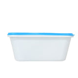 Contenedor Rectangular de Plástico color Azul para Alimentos, 800ml