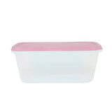 Contenedor Rectangular de Plástico color Rosa para Alimentos