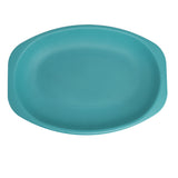 Plato Ovalado de Plástico, Color Aqua