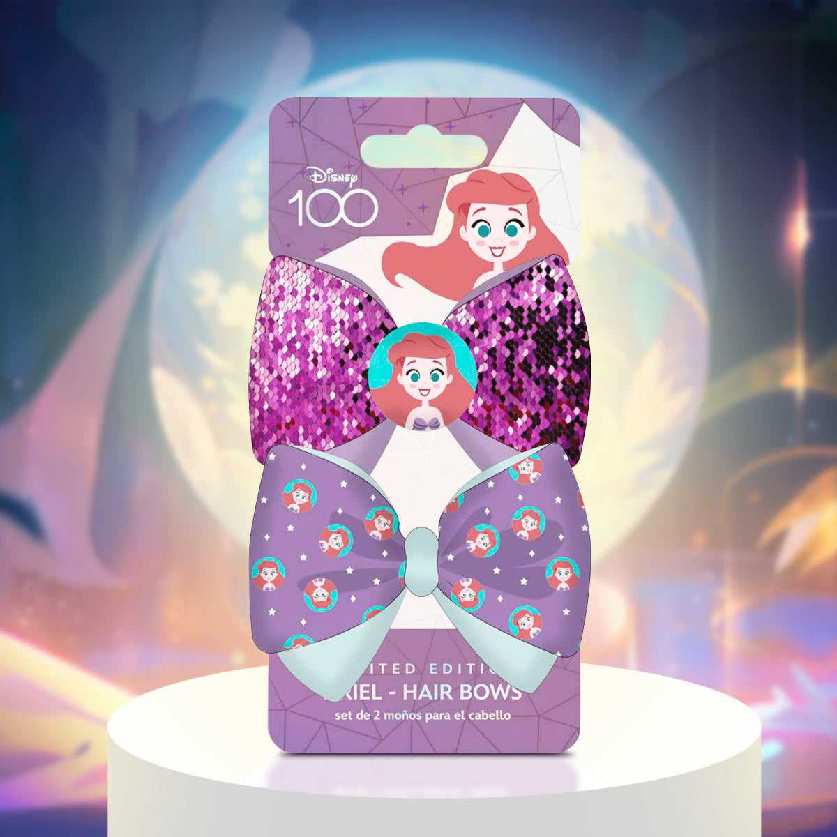 Set de 2 MoÃ±os para el Cabello "La Sirenita", EdiciÃ³n Disney 100