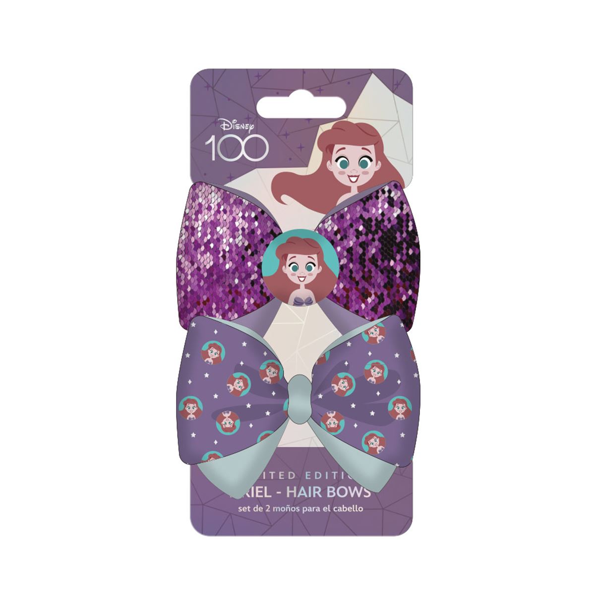 Set de 2 MoÃ±os para el Cabello "La Sirenita", EdiciÃ³n Disney 100