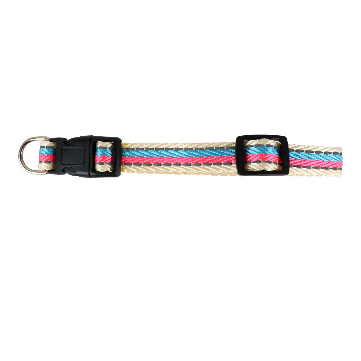Collar Decorado color Azul con Rosa para Mascota