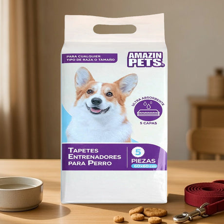 25 02AA Tapete entrenador para perro 5pzs