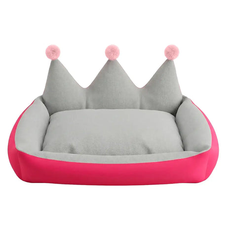 Cama para Mascota en Forma de Corona, Color Crema