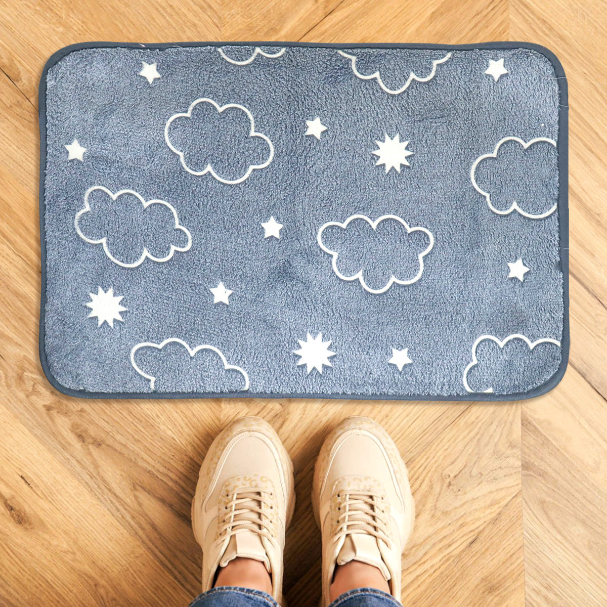 Tapete de Nube Suave color Gris, 40x59cm