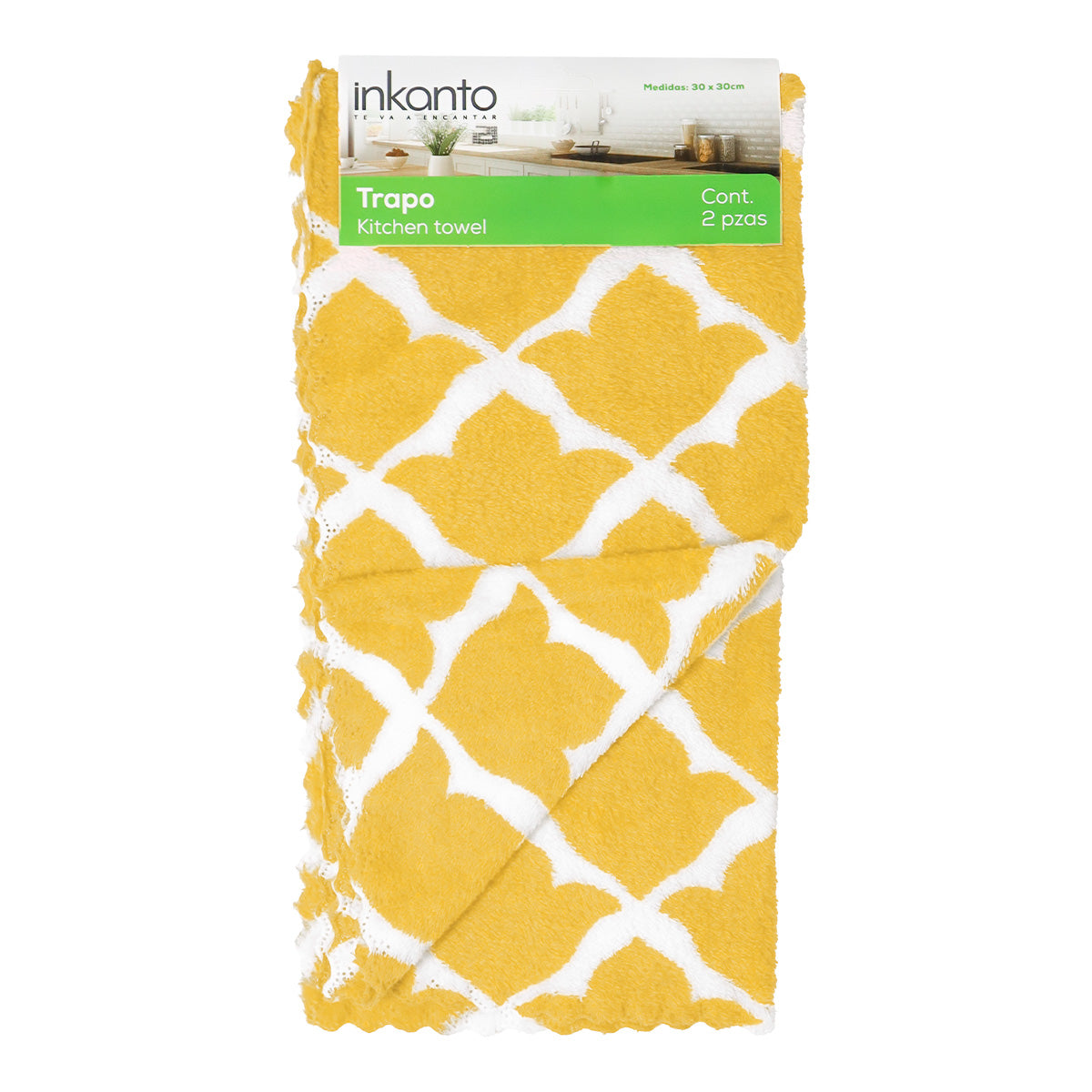 Kit de Trapos de Cocina, Amarillo, 2 pzas