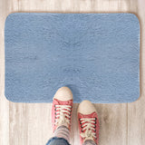 Tapete Rectangular de Peluche, Color Azul, 40x60 cm
