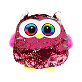 Peluche Búho con Lentejuelas, Color Rosa