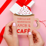 MDF Decorativo Taza San Valentín, color Rosa