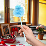 Bolí­grafo con Peluche, color Azul Cielo