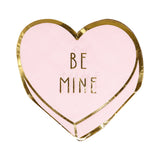 Servilletas Desechables con Diseño de Corazón, Be Mine color Rosa