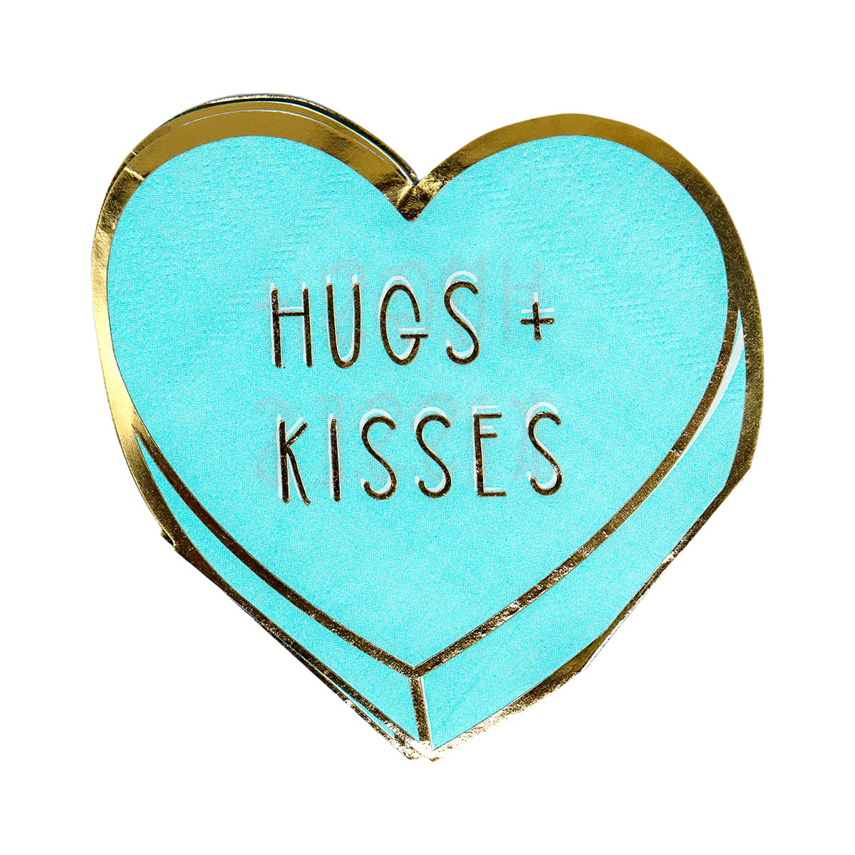 Servilletas Desechables con Diseño de Corazón, Kisses color Aqua