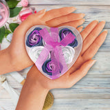 Caja de Regalo de Jabón Con Forma De Rosa, color Morado 6 pza
