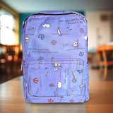 Mochila con Diseño de Barquitos, Color Morado