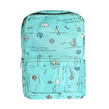 Mochila con Diseño de Barquitos, Color Verde