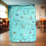 Mochila con Diseño de Barquitos, Color Verde