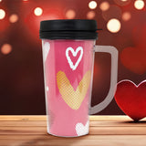Termo con Diseño Corazones, color Rosa