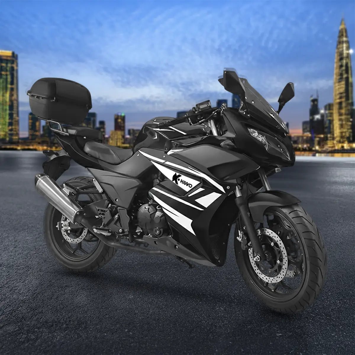 Motocicleta Kiwo KWR 250 2025, Color Negro