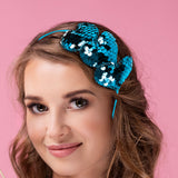 Diadema con Lentejuelas, color Azul