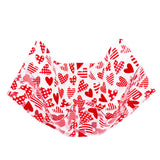 Charola de Acrí­lico Transparente de Corazónes, color Rojo