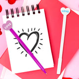 Bolí­grafos con Diseño de Corazón "Love"