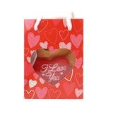 Bolsa de Regalo con Oso de Peluche con Corazón, color Rojo