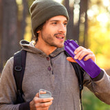 Cilindro de Agua de Plástico, Color Morado, 1L