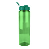 Botella de Agua de Plástico, Color Verde, 26 cm