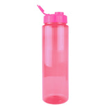 Botella de Agua de Plástico, Color Rosa, 26x7 cm