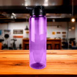Botella de Agua de Plástico, Color Morado, 900 ml