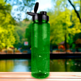 Botella de Agua de Plástico, Color Verde, 900 ml