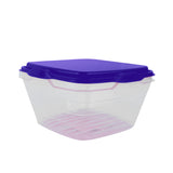 Contenedor Transparente, Tapa Color Morado, 500 ml
