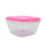 Contenedor Transparente, Tapa Color Rosa, 500 ml