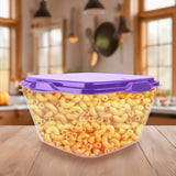 Contenedor Transparente, Tapa Color Morado, 1.8 L