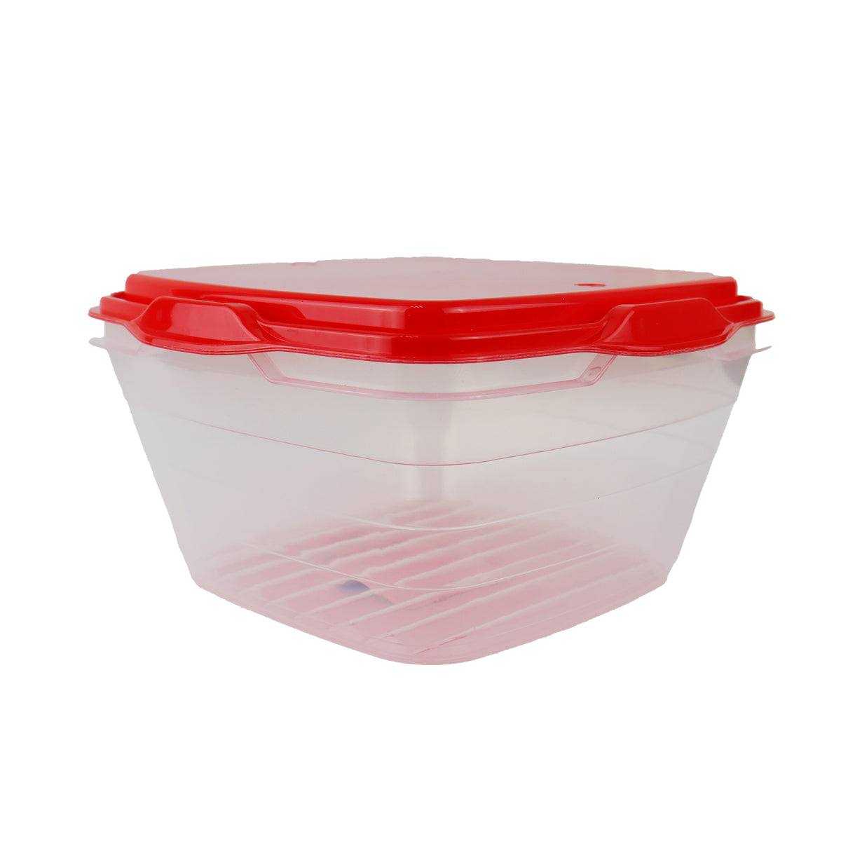 Contenedor Transparente, Tapa Color Rojo, 1.8 L