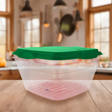 Contenedor Transparente, Tapa Color Verde, 1.8 L