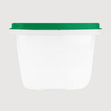 Contenedor Transparente, Tapa Texturizada Color Verde, 500 ml