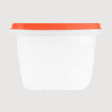 Contenedor Transparente, Tapa Texturizada Color Naranja, 500 ml