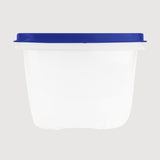 Contenedor Transparente, Tapa Texturizada Color Azul, 500 ml