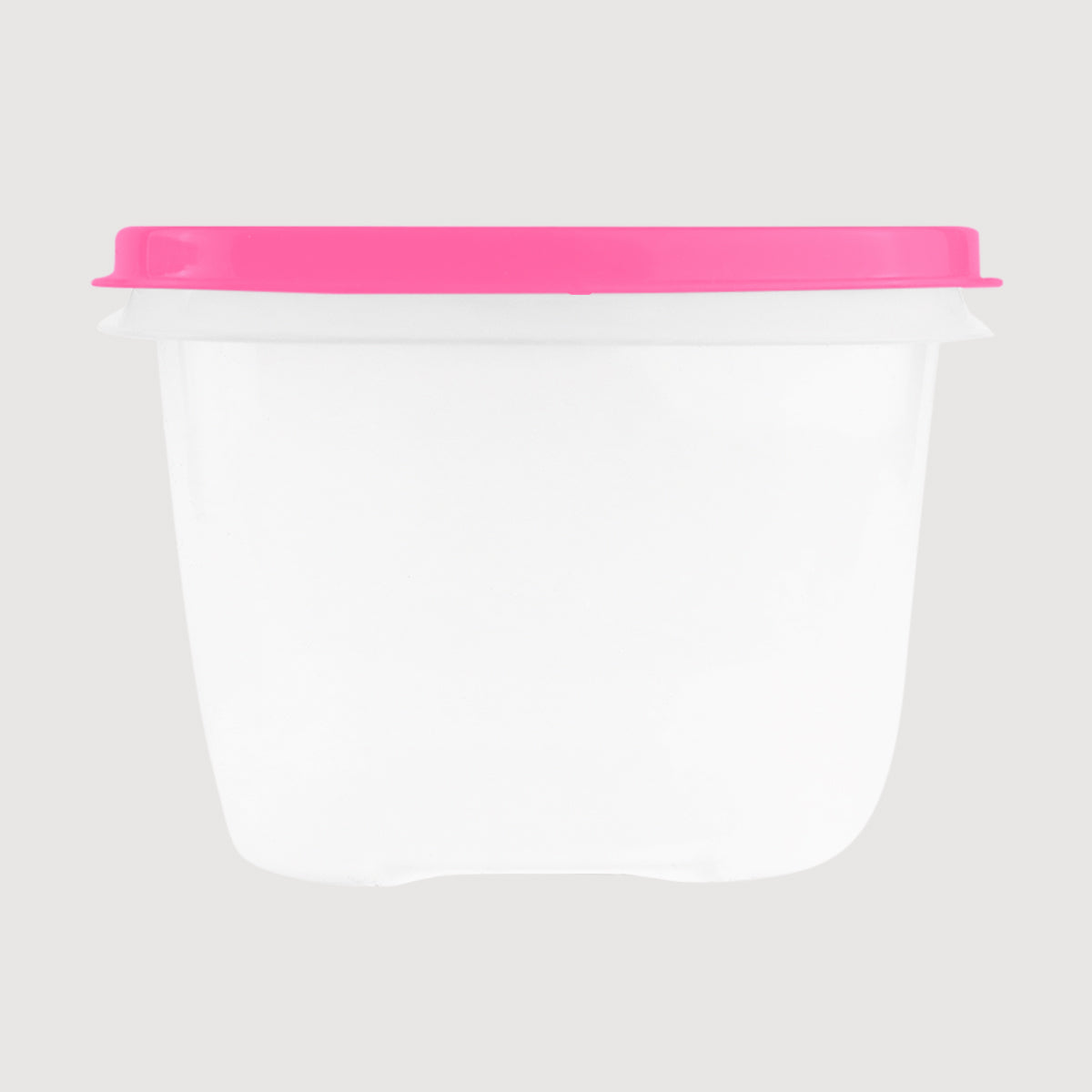 Contenedor Transparente, Tapa Texturizada Color Rosa, 500 ml