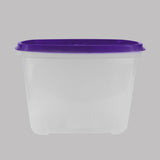 Contenedor Transparente, Tapa Texturizada Color Morado, 1.2 L