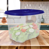 Contenedor Transparente, Tapa Texturizada Color Azul, 1.2 L