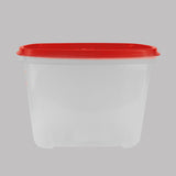 Contenedor Transparente, Tapa Texturizada Color Rojo, 1.2 L