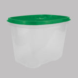 Contenedor Transparente, Tapa Texturizada Color Verde, 1.2 L