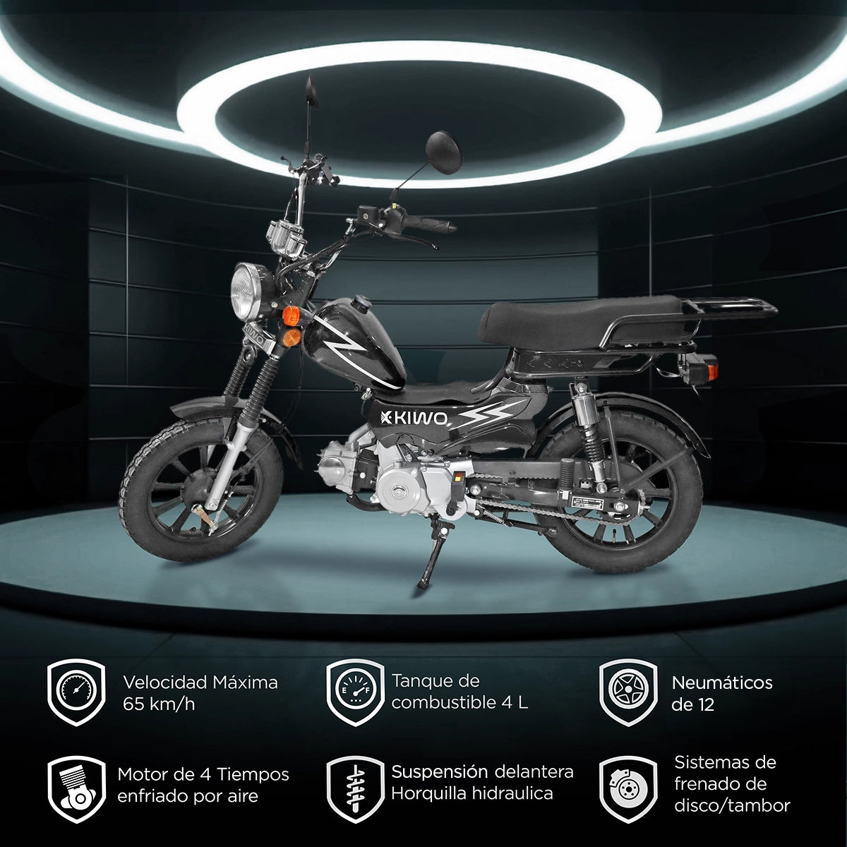 Motocicleta Kiwo UMI70, color Negro 2025