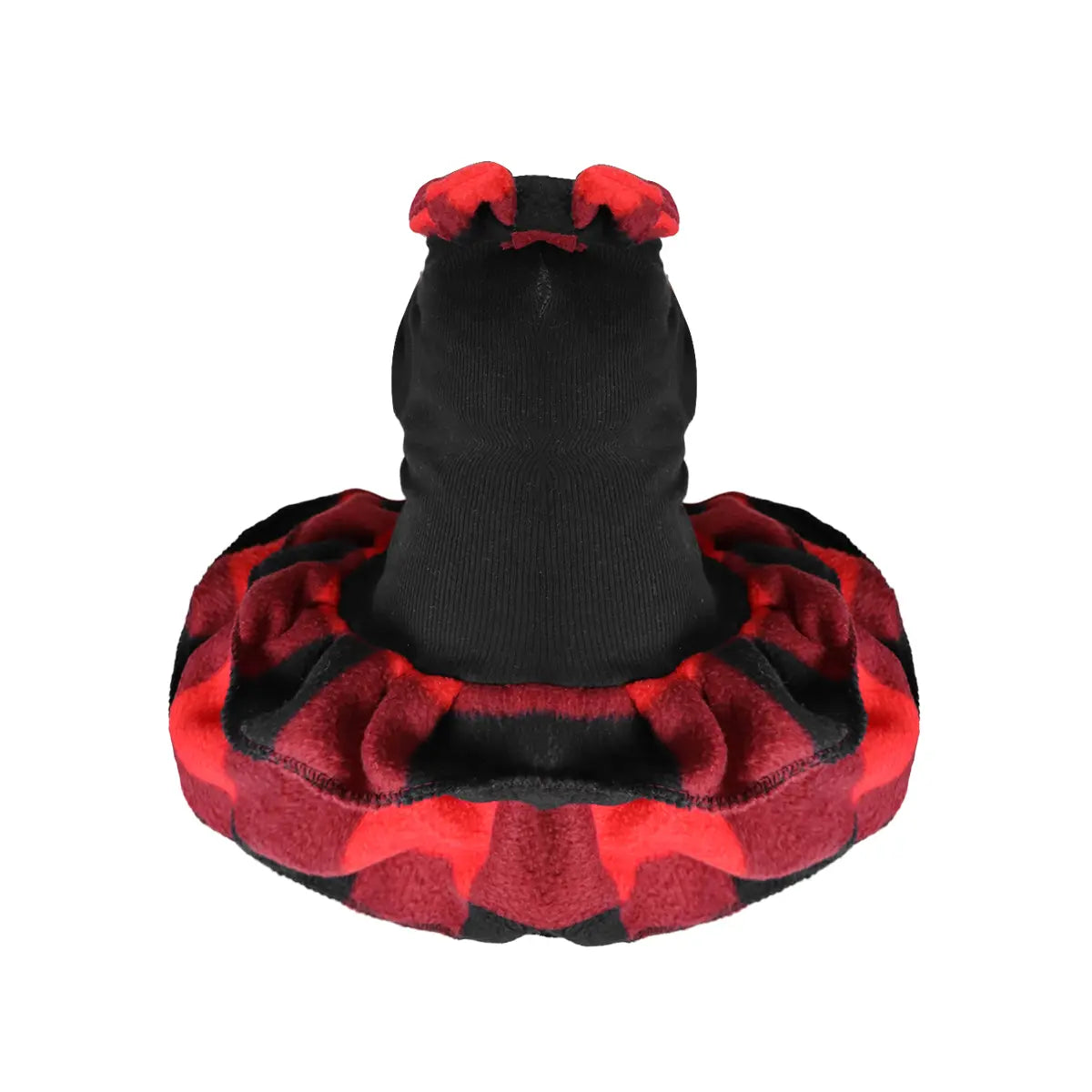 Vestido Invernal para Mascota, Diseño Cuadros, Color Rojo
