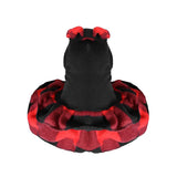 Vestido Invernal para Mascota, Diseño Cuadros, Color Rojo