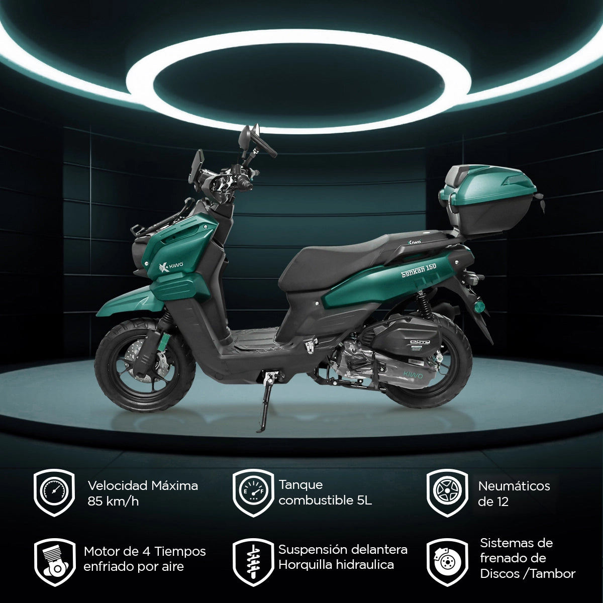 Motocicleta Senkan 150 2025, Color Negro