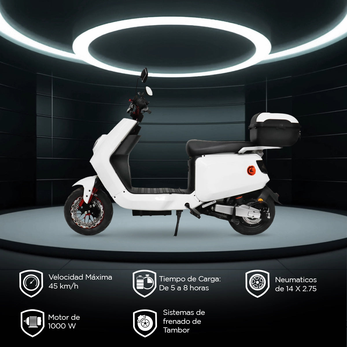Bicicleta Eléctrica Kiwo N7, color Blanco